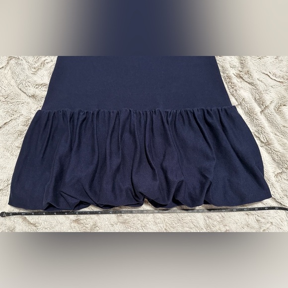 Freshman 1996 Blue Strapless Bandeau Bubble Hem Sweater Dress - Picture 8 of 8